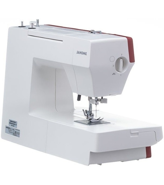Швейная машина Janome 1522RD 25 операции, петля автомат, верт. челнок, нитевдеватель, мягкий, подарочный набор (шпульки, ножницы, сантиметровая лента, игольница)