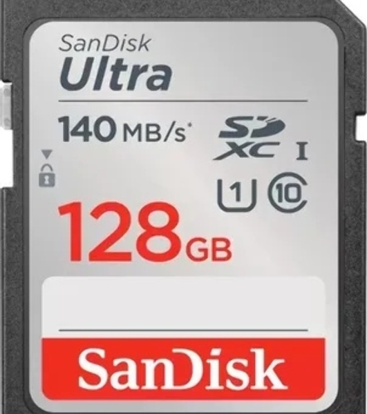 Флеш карта SD 128Gb SanDisk SDXC Class 10 UHS-I Ultra 140Mb/s