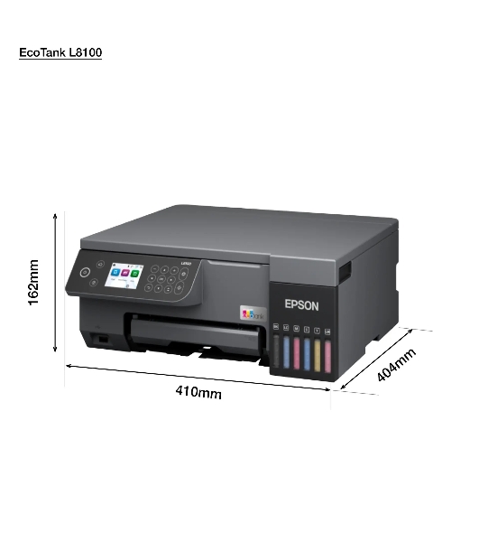 МФУ струйное Epson EcoTank L8100 (C11CK94***), A4, цветной, печ. до 8 стр/мин., 5760 x 1440 dpi (печ.), 1200x4800dpi (скан.), USB, Wi-Fi