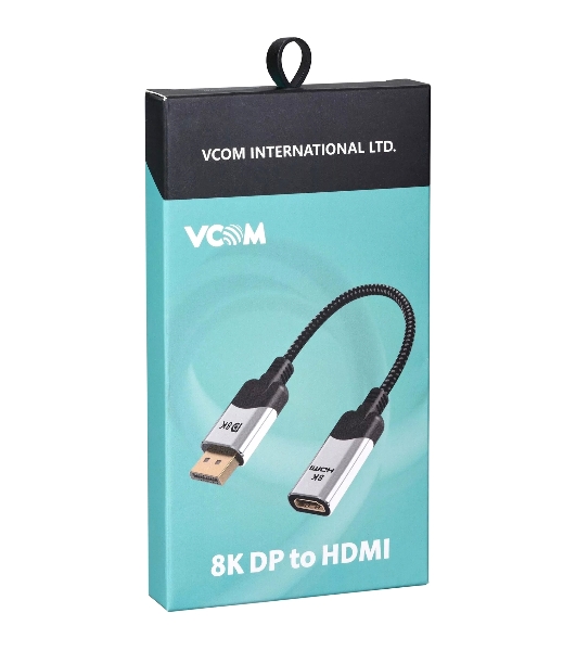 Адаптер DisplayPort(M) ---> HDMI(F) 0.15m 8K@60Hz VCOM
