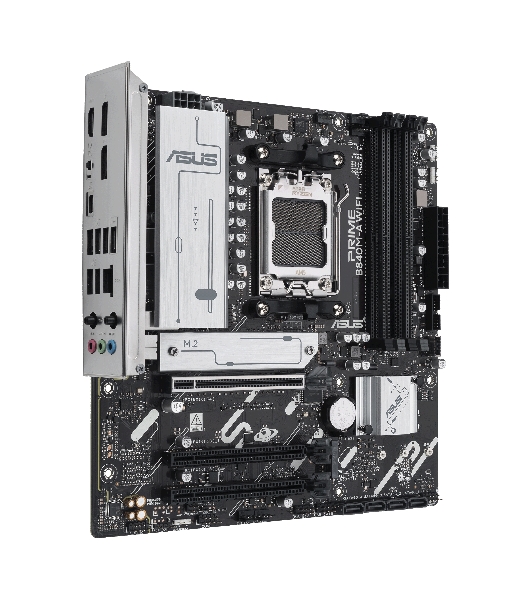 Материнская плата ASUS PRIME B840M-A WIFI, AM5, AMD B840, 4xDDR5, 4xSATA III, 3xM.2, 1xPCIe 4.0 x16, 2xPCIe 3.0 x16 (x1), 2xDP, 1xHDMI, 1x 2.5Gb LAN, Wi-Fi 6E, 2xUSB-A 10Gbps, 1xUSB-C 5Gbps, 4xUSB-A 2.0, 3x3.5 мм, 7.1, micro-ATX