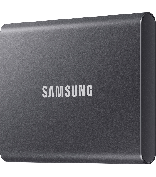 Внешний SSD Samsung T7, 2TB, USB 3.2 Gen 2 Type-C, R/W 1050/1000, титан