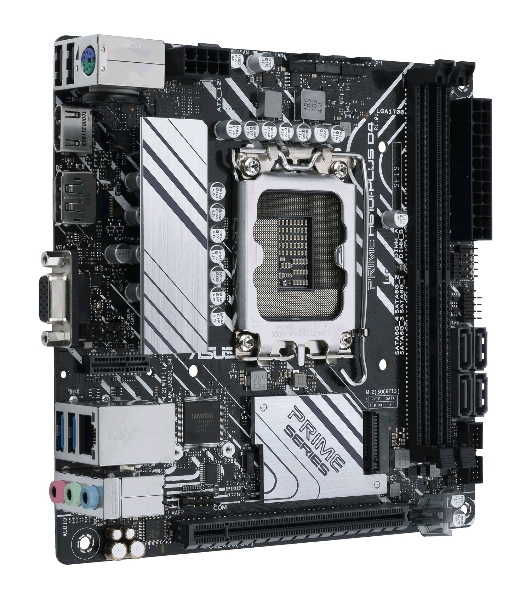Материнская плата ASUS PRIME H610I-PLUS D4-CSM, LGA 1700, Intel H610, 2xDDR4, 4xSATA, 1xM.2 PCIe 3.0 x4, 1xPCIe 4.0 x16, 1xHDMI, 1xDP, 1xVGA, 2xUSB-A 3.2 Gen 1, 2xUSB-A 2.0, 1x 1Gb LAN, 3x3.5 мм, 7.1, Mini-ITX