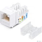 Модуль универсальный Cabeus, keystone, 1хRJ45(8P8C), 90°, кат. 5е, неэкр., белый, фото 1