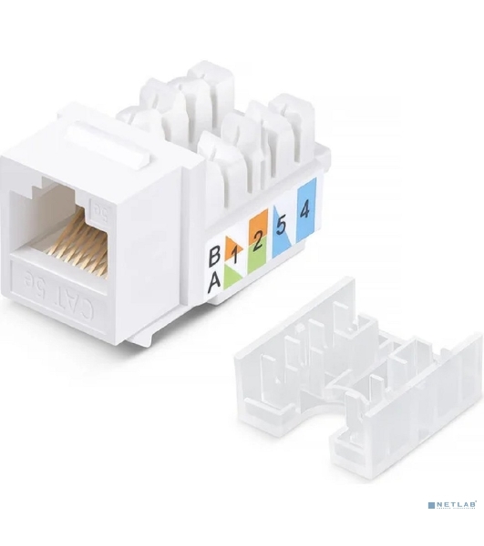 Модуль универсальный Cabeus, keystone, 1хRJ45(8P8C), 90°, кат. 5е, неэкр., белый