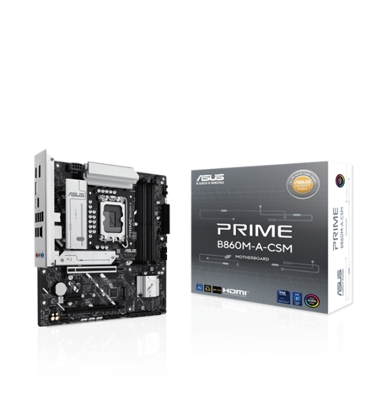 Материнская плата ASUS PRIME B860M-A-CSM, LGA1851, Intel B860, 4xDDR5, 4xSATA, 2xM.2, 1xPCIe 5.0 x16, 1xPCIe 4.0 x4, 1xPCIe x1, 2xDP, 1xHDMI, 1x2.5Gb LAN, 4xUSB 2.0, 2xUSB 3.2 Gen 1, 1xUSB 3.2 Gen 2, 1xUSB-C, 3x3.5 мм, 7.1, mATX