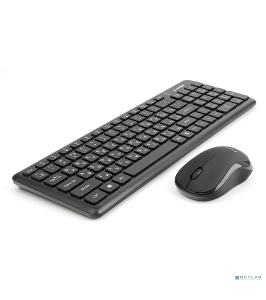 Комплект клавиатура+мышь Gembird KBS-9200 беспроводной, USB, 1000 DPI, чёрный