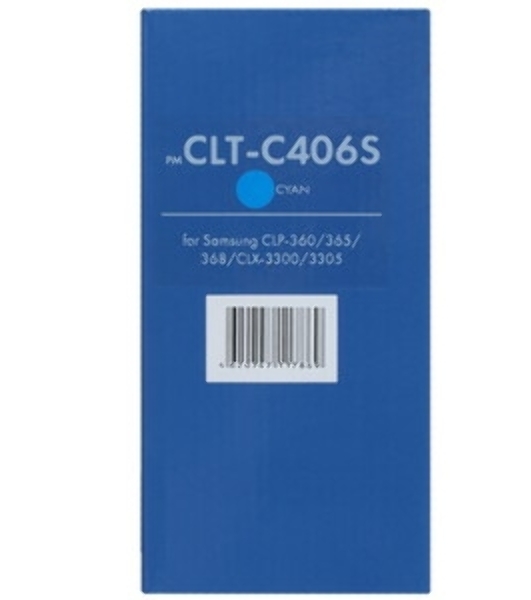 Картридж лазерный NVPrint совместимый Samsung CLT-C406S Cyan для CLP-360/365/368/CLX-3300/3305 (1000k)