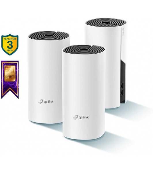 Бесшовный Mesh роутер TP-Link Deco M4 (DECO M4(3-PACK)) AC1200 10/100/1000BASE-TX (упак.:3шт)