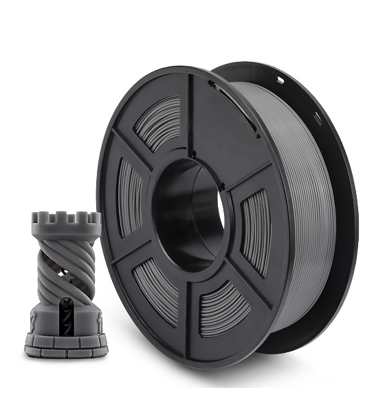 Филамент NVPrint PLA+ Grey для 3D печати диаметр 1.75мм длина 330 метров масса 1 кг