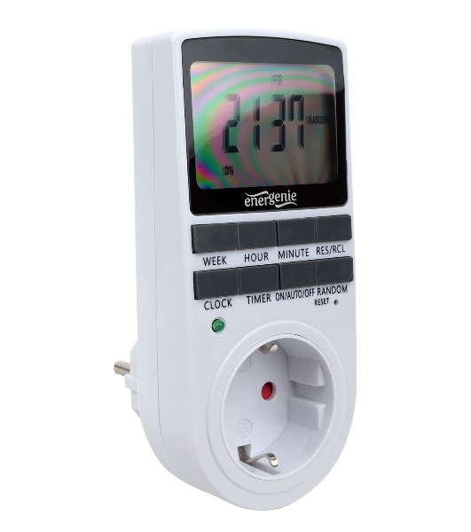 Таймер электрический Energenie EG-SST-01, LCD-дисплей 2,3″, белый