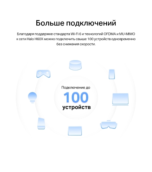 Бесшовный Mesh роутер Mercusys Halo H60X(2-pack) AX1500 10/100/1000BASE-TX белый (упак.:2шт)