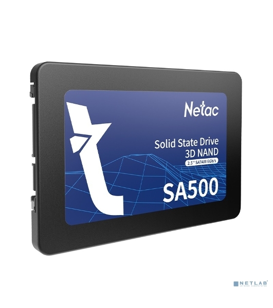 Накопитель SSD Netac SA500, 128Gb, SATA III, 2.5', R/W 500/400