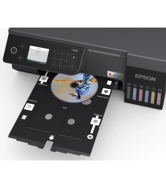 МФУ струйное Epson EcoTank L8100 (C11CK94***), A4, цветной, печ. до 8 стр/мин., 5760 x 1440 dpi (печ.), 1200x4800dpi (скан.), USB, Wi-Fi