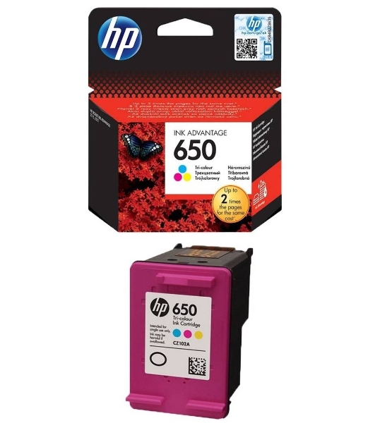 Картридж струйный HP 650 CZ102AE многоцветный для HP DJ IA 2515/2516 (200 стр.)