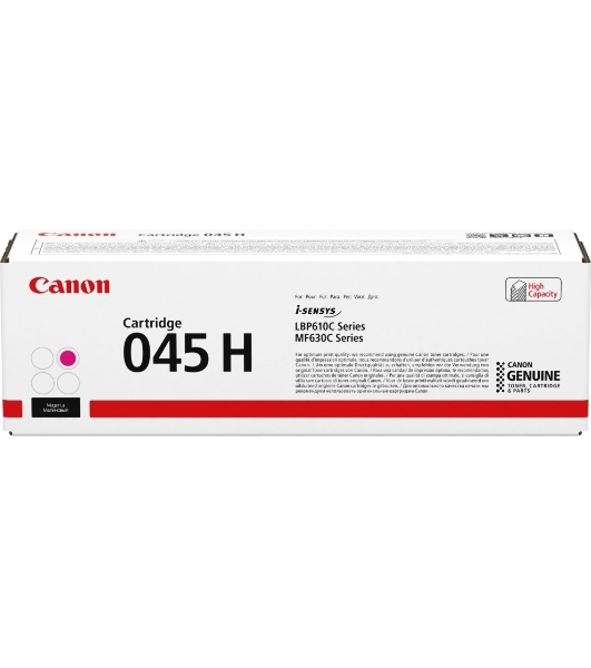 Картридж лазерный Canon 045M H пурпурный, 2200 стр., для i-SENSYS MF631/633/635, LBP611