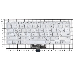 Клавиатура для ноутбука Asus ZenBook 14 UX434 серебристая с подсветкой, фото2