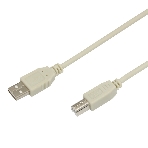 Кабель USB Rexant (шт. USB B - шт. USB A) 1.8 метра, серый, фото 1