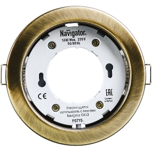 Светильник светодиодный Navigator ДВО NGX-R1-007-GX53 220В GX53 IP20 черненая бронза