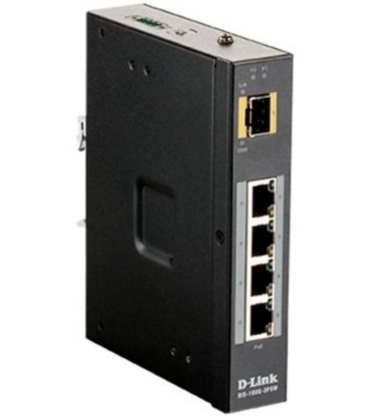 Коммутатор D-Link DIS-100G-5PSW/A1A, 4×1 Гбит/с + 1×1 Гбит/с SFP, неуправляемый
