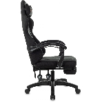 Кресло Zombie Weaver черный, ткань, подголовник, подставка для ног, фото26