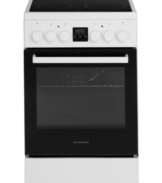 Плита электрическая Maunfeld MEC57CW08TD белый, конфорок 4 шт, духовка 59 л, 50 см x 85 см x 60 см