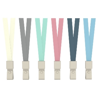 Шнур для пропуска Deli 8352l-blue 45х1 см нейлон голубой (упак.: 12 шт) пластиковый пакет