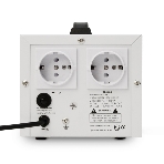 Стабилизатор напряжения Powerman AVS-D Voltage Regulator 1000VA, Digital Indication, 2x Schuko Outlets, 1m Power Cord, 230V, 1 year warranty, белый, фото3