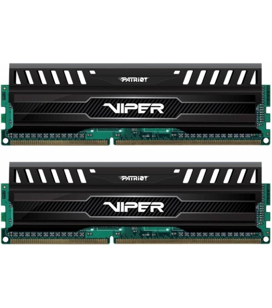 Оперативная память Patriot Viper 3, DDR3, 8GB (2x4 GB), 1600 MHz, CL9, DIMM, радиатор, черный