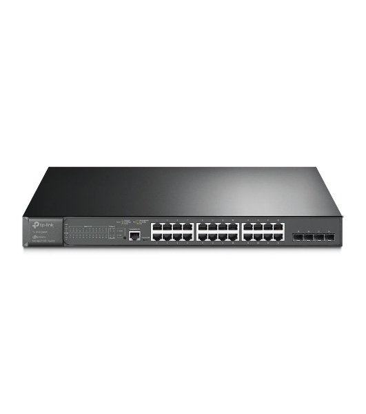 Коммутатор JetStream 28-port Gigabit L2+ Managed Switch with 24-port PoE+, PoE budget up to 384W, support SDN