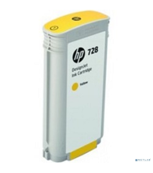 Картридж струйный HP 728 с желтыми чернилами для принтеров Designjet, 130 мл