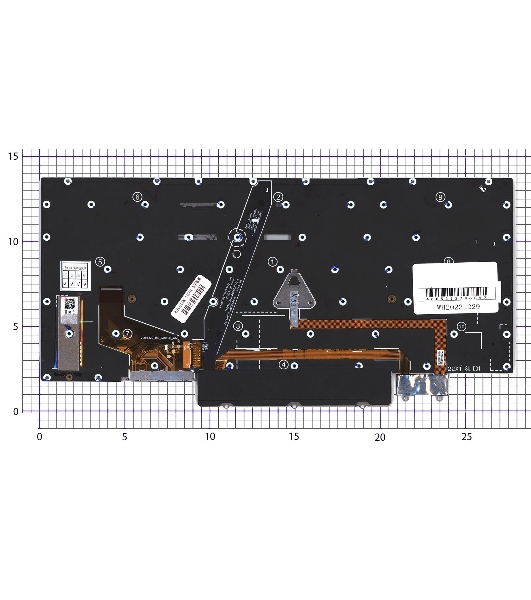Клавиатура для ноутбука Lenovo ThinkPad X1 Yoga Gen 7 черная с подсветкой
