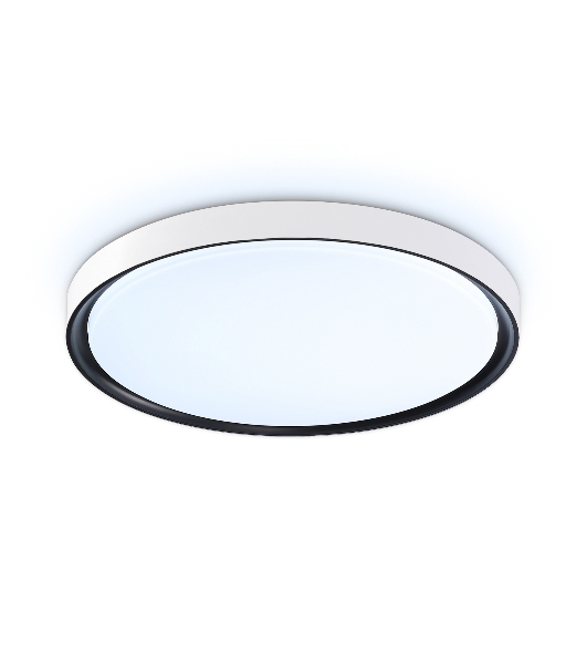 Потолочный светодиодный светильник Ambrella light FZ1247 WH/BK белый/черный IP54 20W 5000K D300*60 (Без ПДУ)