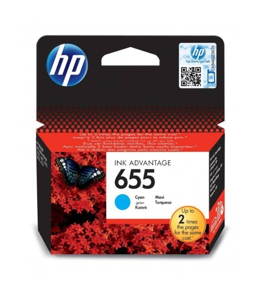 Картридж струйный HP 655 CZ110AE голубой для HP DJ IA 3525/4615/4625/5525/6525 (600 стр.)