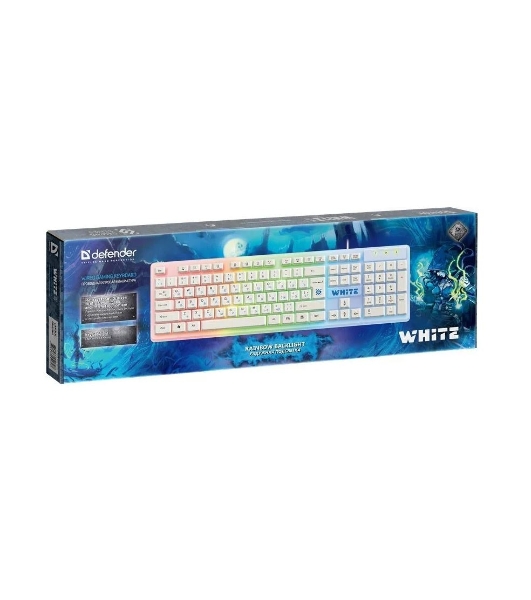 Клавиатура проводная Defender GK-172, USB, белый