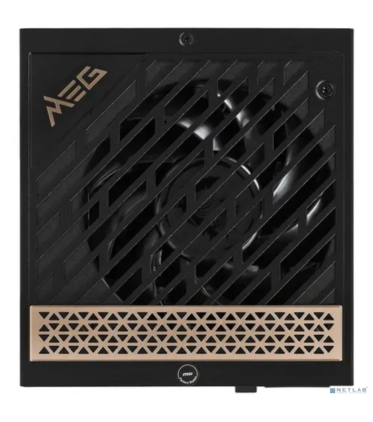 Блок питания MSI MEG Ai1300P (306-7ZP4A11-CE0), 1300Вт, 80 PLUS Platinum, 120мм, модульный, черный/золотой