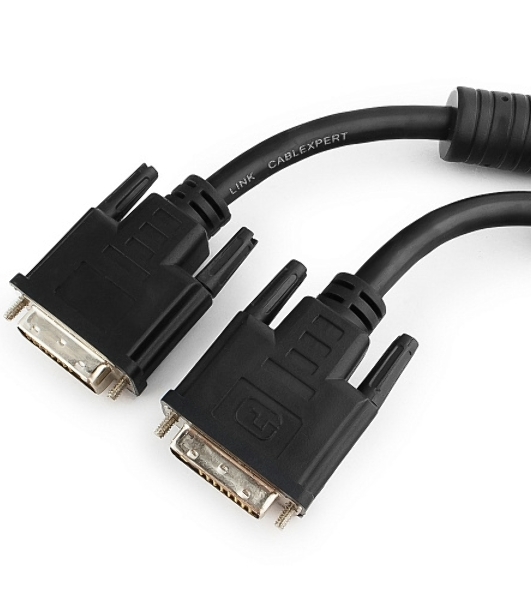 Кабель DVI-D single link Gembird/Cablexpert, 19M/19M, 1.8м, черный, экран, феррит.кольца, пакет (CC-DVI-BK-6)