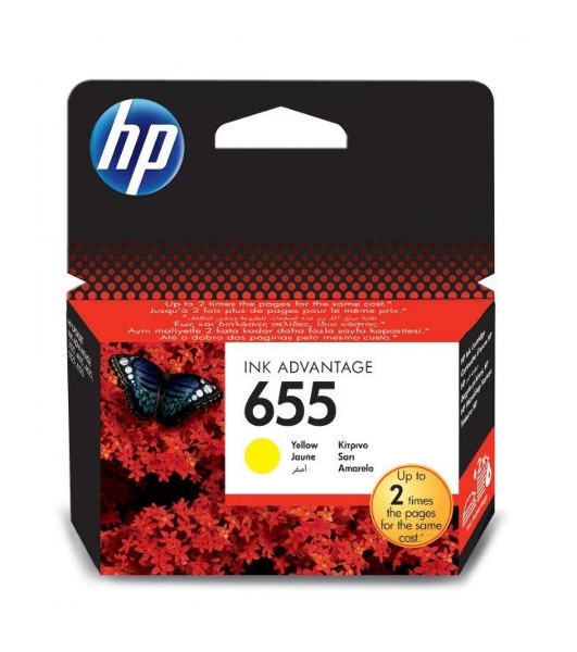 Картридж струйный HP 655 CZ112AE желтый для HP DJ IA 3525/4615/4625/5525/6525 (600 стр.)