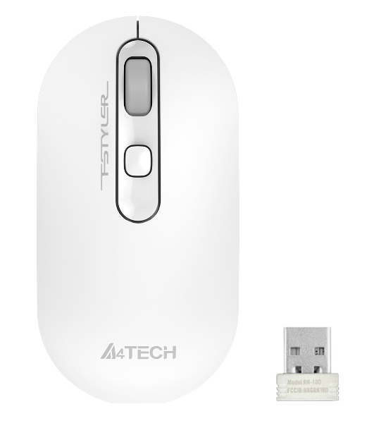 Мышь беспроводная A4Tech Fstyler FG20 белый, 2000 dpi, радиоканал, USB, кнопки - 4