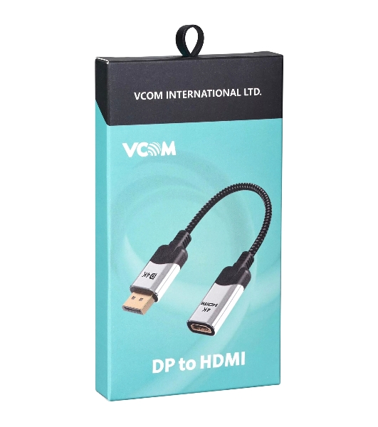 Кабель VCOM DisplayPort TO HDMI 4K 0.15 M CG621M-0.15