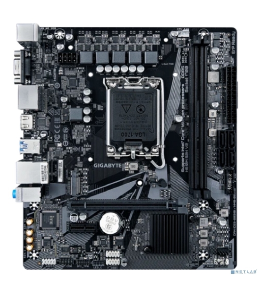 Материнская плата Gigabyte H610M S2H V2, LGA 1700, Intel H610, 2xDDR5, 4xSATA, 1xM.2, 1xPCIe 4.0 x16, 1xPCIe x1, 1xHDMI, 2xDP, 1xD-Sub, 1x 1Gb LAN, 2xUSB-A 3.2 Gen 1, 4xUSB-A 2.0, 3x 3.5 мм, 7.1, mATX