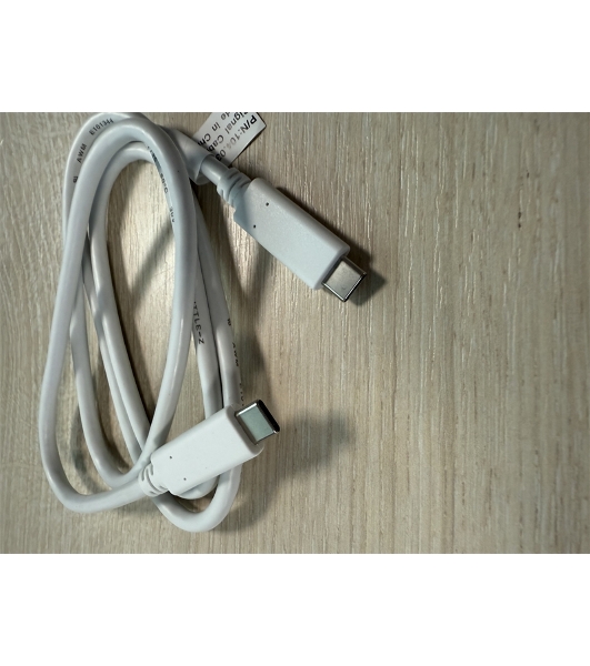 Кабель Type-C/Type-C, 3А, 60Вт, PD/QC3.0, медь, 1м, белый