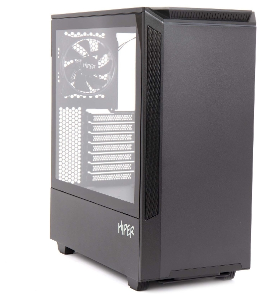 Компьютерный корпус Hiper PB81 черный без БП ATX 3x120мм 2xUSB2.0 2xUSB3.0 audio bott PSU