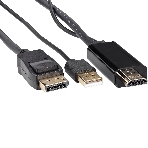 Кабель-переходник HDMI(M) +USB---> DP(M) 4K*60Hz 1.8M, VCOM, фото8