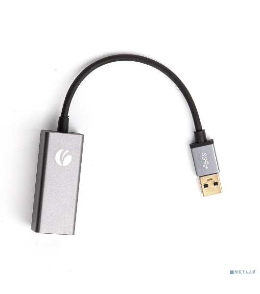 Кабель-переходник USB 3.0 (Am) --> LAN RJ-45 Ethernet 1000 Mbps, Aluminum Shell, VCOM DU312M