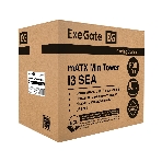 Компьютерный корпус Minitower ExeGate i3 SEA (mATX, БП 550NPX, 2*USB+1*USB 3.0, HD аудио, черный, 1 вент. 12см с RGB подсветкой, передняя и боковая панели - закаленное стекло), фото2
