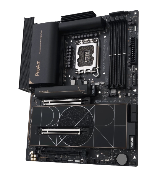 Материнская плата ASUS ProArt Z890-CREATOR WIFI, LGA 1851, Intel Z890, 4xDDR5, 4xSATA, 5xM.2, 2xPCIe 5.0 x16, 1xPCIe 4.0 x16, 1xHDMI, 1xDP, 1x 10Gb LAN, 1x 2.5Gb LAN, 2xUSB-C 10Gbps, 6xUSB-A 10Gbps, 1xUSB-A 2.0, 7.1, ATX