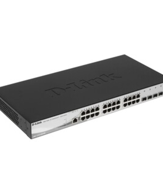 Коммутатор D-Link DGS-1210-28X/ME/C1A, 24×1 Гбит/с + 4×10 Гбит/с SFP+, управляемый