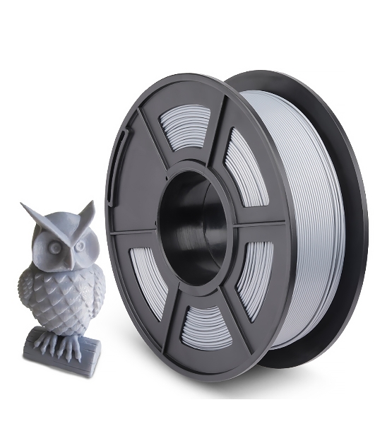 Филамент NVPrint PLA+ Silver для 3D печати диаметр 1.75мм длина 330 метров масса 1 кг