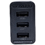 Сетевое зарядное устройство Vention на 3 порта USB 2.4A черный, фото 1